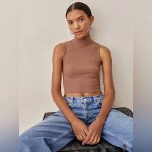 Reformation Sheryl Brown Knit Tank